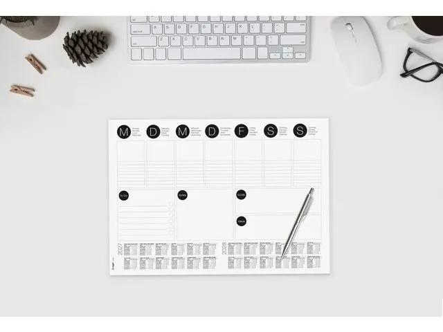 Designonderlegger Sigel week- planner A3 27/28 42x29,7cm 30 vel met to