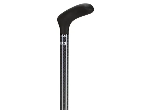 Wandelstok Able2 opvouwbaar carbon soft handvat zwart