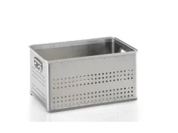 Aluminium Transportbak 288x723x456mm 82 liter Geperforeed Glijlatten