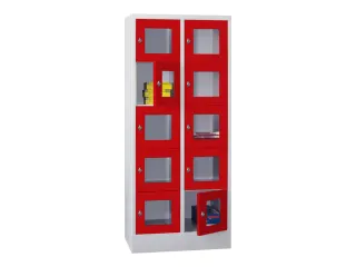 lockerkast,HxBxD 1850x800x500mm,2x5vakken,RAL7035,front RAL3000 - 2