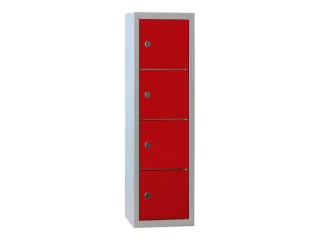 lockerkast,HxBxD 778x225x200mm,1x4vakken,RAL7035,front RAL3000 - 3