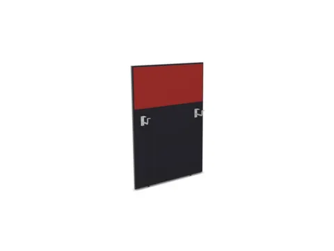 baliepaneel,v. bureau,aanbouw links,B 800mm,CC-zwart,BN4011-rood