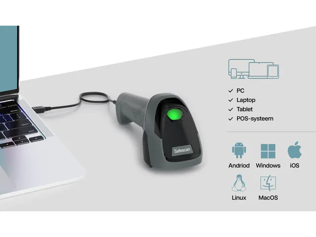 Barcodescanner Safescan 310-W bedraad