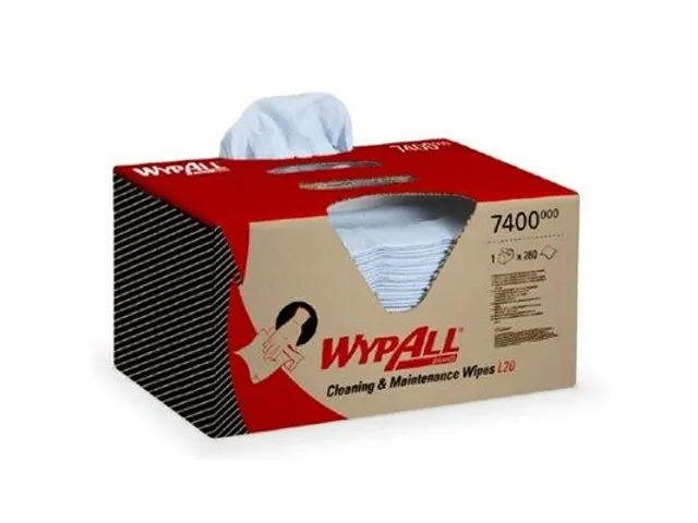 WypAll 7400 Poetsdoek L20 2-laags blauw 42x33cm