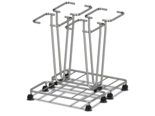 Afvalverzamelaar 4x70 Liter Afvalzakken Gelakt Verrijdbaar - 1