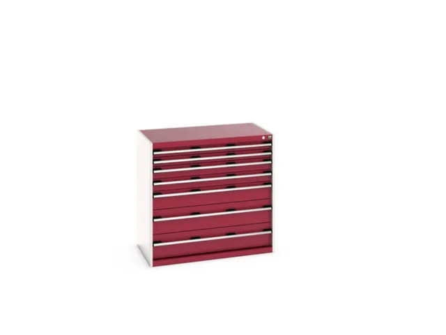 ladekast HxBxD 1000x1050x650mm 7laden RAL7035 front RAL3004