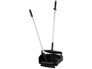 Vikan Hygiene stofblik + veger combinatieset alu steel 840mm Zwart - 1