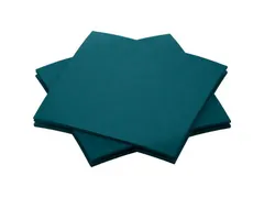 Servet 20x20cm BIO Dunisoft 1/4 vouw blauw/groen 2880 stuks