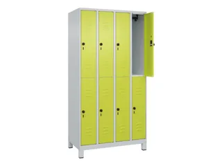 dubbeldekse locker,HxBxD 1950x1000x500mm,4x2vak.,vak B 250mm - 2