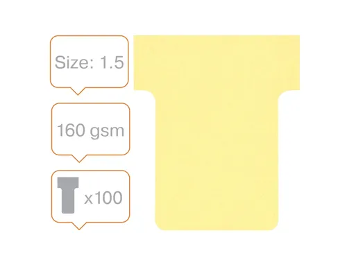 Planbord T-kaart Nobo nr 1.5 36mm geel