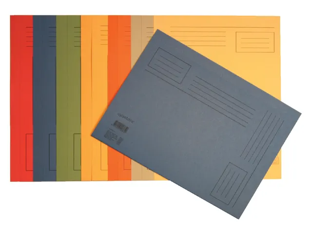 Vouwmap Quantore A4 ongelijke zijde 250gr oranje