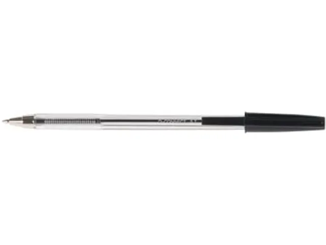 Balpen Met Dop Medium Punt 1.0mm Zwart