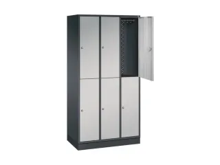 Dubbeldekse garderobekast,HxBxD 1950x920x500mm,3x2vak.,vak B 260mm - 1