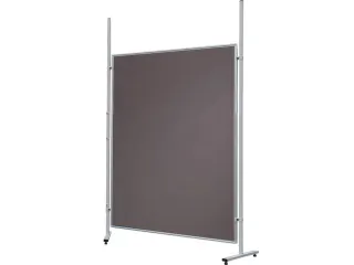 Presentatiewand Hxb 150X120Cm Aluminium Frame Grijze Vilt - 1