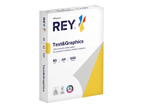 Kopieerpapier Rey Text Graphics A4 80 Gram Halve Pallet Wit
