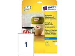 Avery weerbestendige etiketten 210 x 297 mm 10 stuks