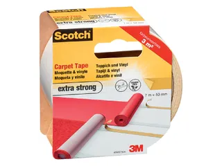 Dubbelzijdige Plaktape Scotch Tapijt 50mmx7m Extra Strong - 1