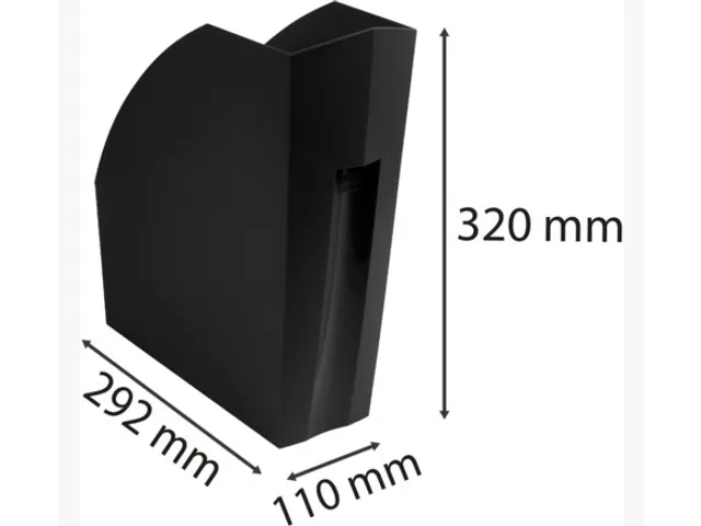 Tijdschriftcassette Exacompta Ecoblack zwart