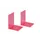 Boekensteun MAUL 10x10x13cm acryl set 2 neon rood transparant