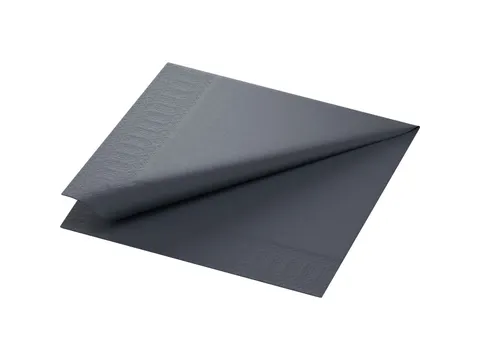 Servet 40x40cm 1/4 vouw 2-laags Zwart doos 10x125 stuks