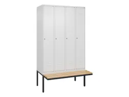 locker voor scheiding van kleding,HxBxD 2120x1200x815mm,4vak