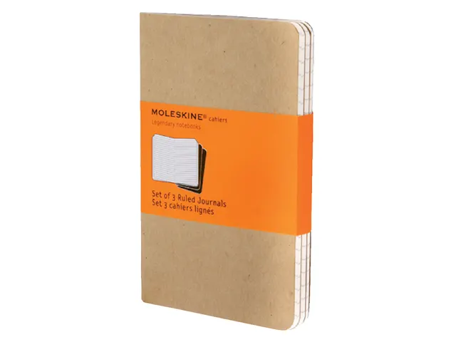 Schrift Moleskine 90x140mm lijn 128 pagina's pocket kraft