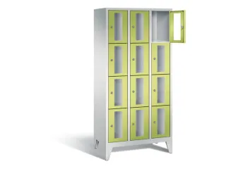 Lockerkast 1850x900x500mm 3x4 vakken Cilinderslot Poten, RDS1108060 - 1