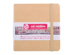 Schetsboek Talens Art Creation 80 witte vellen 140gr 120x120mm kraft