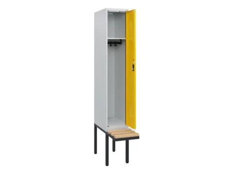 locker met bank,HxBxD 1950x300x815mm,1vak,vak B 300mm,cilinderslot
