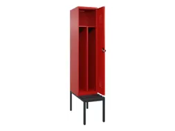 locker met bank,voor scheiding van kleding,HxBxD 2120x400x815mm,1vak