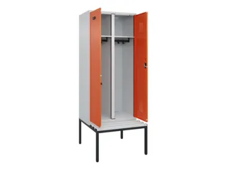 locker met bank,voor scheiding van kleding,HxBxD 2120x800x815mm,2vak - 1