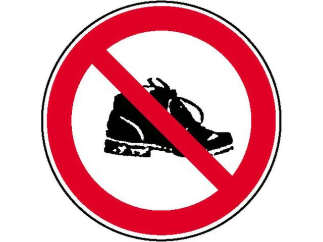 verbodsbord,Schoenen verboden,PVC,Ø 200mm