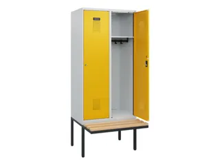 locker met bank,HxBxD 1950x800x815mm,2vak,vak B 400mm,cilinderslot - 1