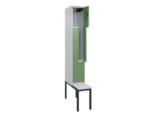 Z-garderobekast,HxBxD 2120x300x815mm,2vak,vak B 300mm,cil.-slot