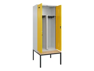 PBM-locker met bank,HxBxD 2120x800x815mm,2vak,vak B 400mm - 1