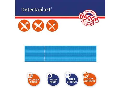 Detectaplast 8047 Pleister waterafstotend blauw 120x20mm 100 Stuks