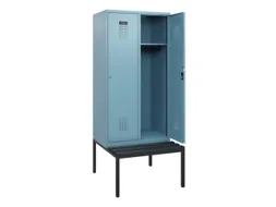 locker met bank,HxBxD 1950x800x815mm,2vak,vak B 400mm,cilinderslot