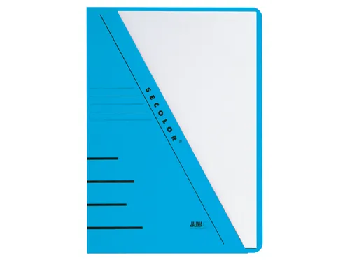 Insteekmap Jalema Secolor A4 Blauw recycled 250gr 10 stuks