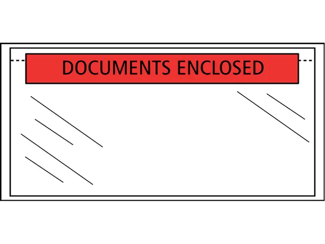 Paklijstenvelop Cleverpack Zelfklevend 110x230mm Documents Enclosed