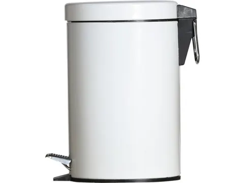 pedaalemmer,3l,HxØ 270x167mm,binnenbak kunststof,romp metaal wit