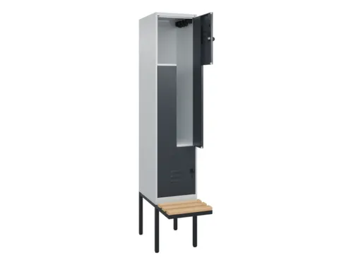 Z-garderobekast,HxBxD 2120x400x815mm,2vak,vak B 400mm,draaigrendel