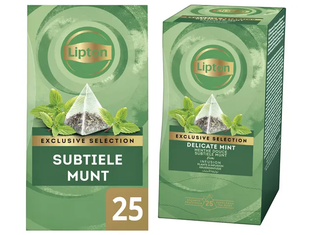 Thee Lipton Exclusive subtiele munt 25x2gr