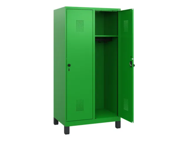schoollocker,HxBxD 1630x800x500mm,2vak,vak B 400mm,draaigrendel,voeten