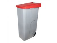 Denox Afvalcontainer Grijs/ Rood 110 liter