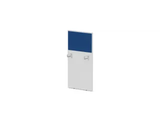 baliepaneel,v. bureau,aanbouw links,B 600mm,Bl-wit,BN6016-blauw - 1