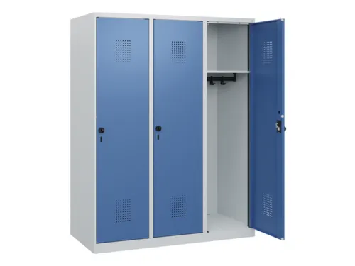 schoollocker,HxBxD 1530x1200x500mm,3vak,vak B 400mm,draaigrendel