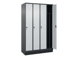 locker voor scheiding van kleding,HxBxD 1950x1200x500mm,4vak - 2