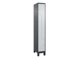 Z-garderobekast,HxBxD 1950x300x500mm,vak B 150/300mm,cil.-slot,voeten