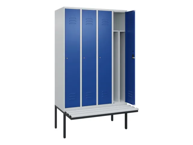 locker voor scheiding van kleding,HxBxD 2120x1200x815mm,4vak