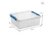 Q-line opbergbox 25L transparant blauw - 50c40c18cm